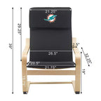 Poltrona in legno curvato NFL Miami Dolphins