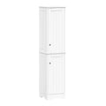 RiverRidge Ashland Two-Door Tall Bathroom Storage Cabinet and Linen Organizer with Adjustable Shelves White