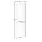 RiverRidge Ashland Armadietto Alto da Bagno a Due Ante con Ripiani Regolabili, Bianco