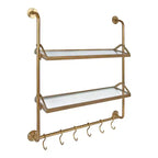 26" x 31" Marit Metal Wall Shelf Gold - Kate & Laurel All Things Decor