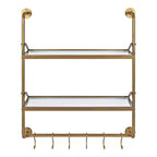 Mensola da parete in metallo Marit 26" x 31" Oro - Kate & Laurel All Things Decor
