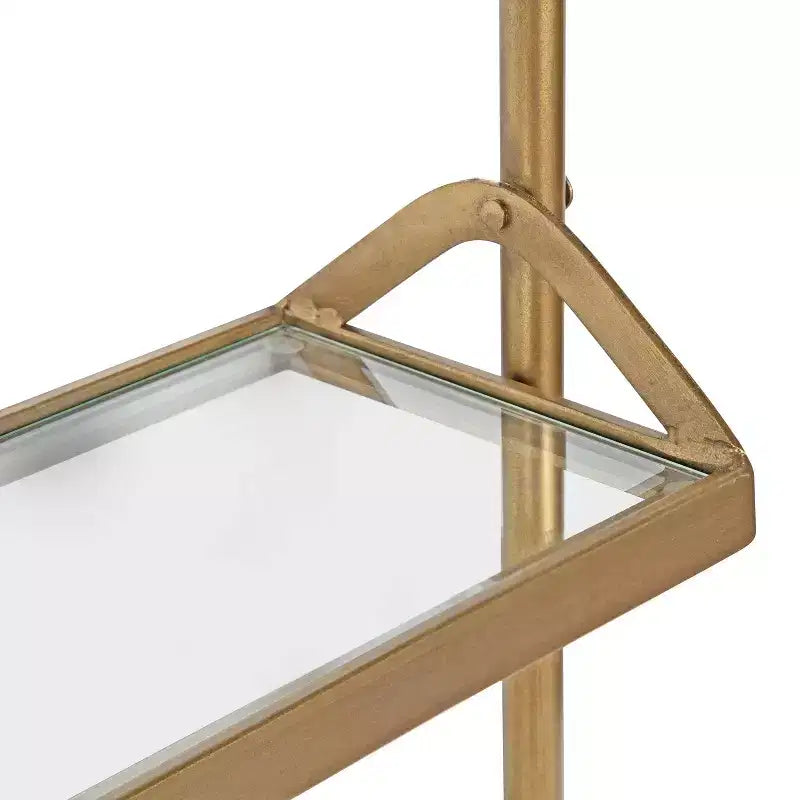 Mensola da parete in metallo Marit 26" x 31" Oro - Kate & Laurel All Things Decor