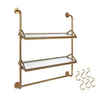 Mensola da parete in metallo Marit 26" x 31" Oro - Kate & Laurel All Things Decor