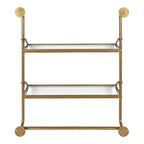 Mensola da parete in metallo Marit 26" x 31" Oro - Kate & Laurel All Things Decor