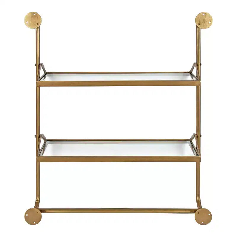 Mensola da parete in metallo Marit 26" x 31" Oro - Kate & Laurel All Things Decor