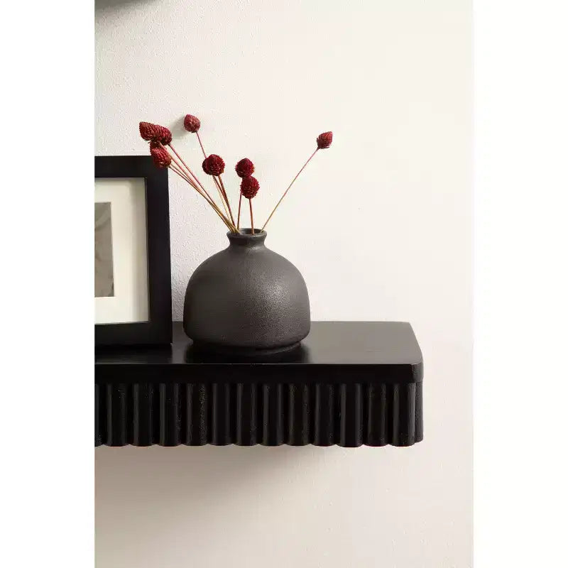 Kate & Laurel All Things Decor Set di 2 mensole flottanti Reid a coste nere