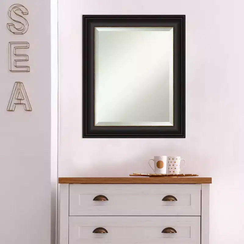 Specchio da parete incorniciato Trio 20" x 24" Bronzo anticato - Amanti Art