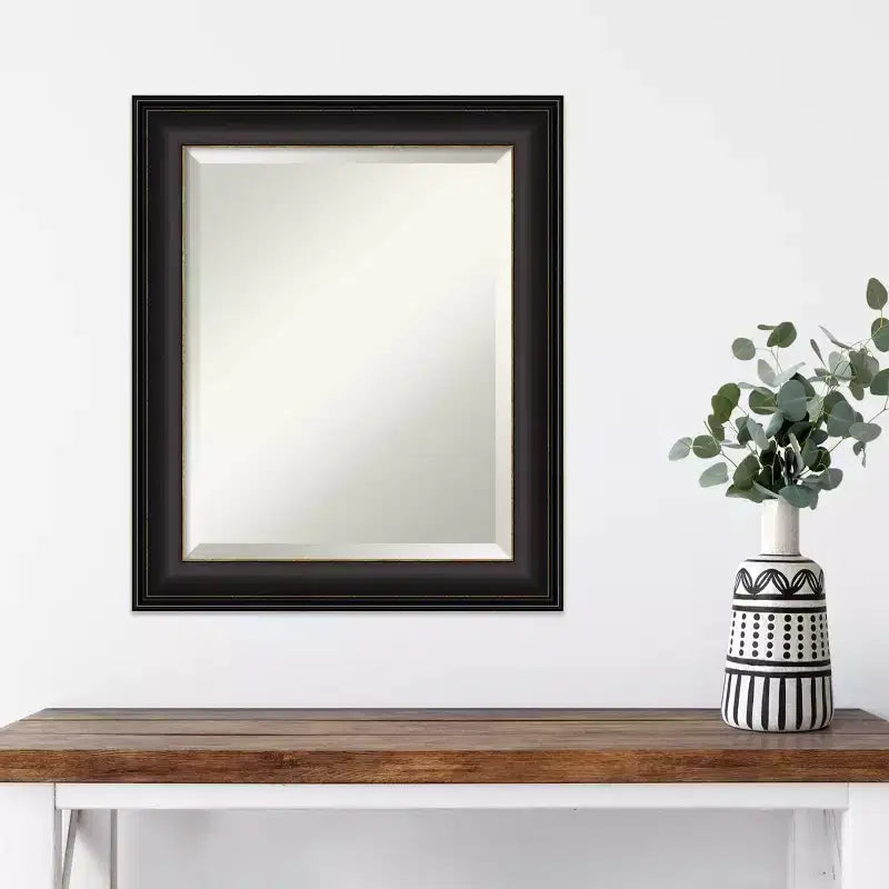 Specchio da parete incorniciato Trio 20" x 24" Bronzo anticato - Amanti Art