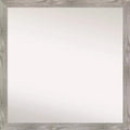 29" x 29" Non-Beveled Dove Gray Wash Square Wall Mirror - Amanti Art