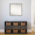 Specchio da parete quadrato Amanti Art 29" x 29" senza smussatura, finitura Grigio Tortora Lavato