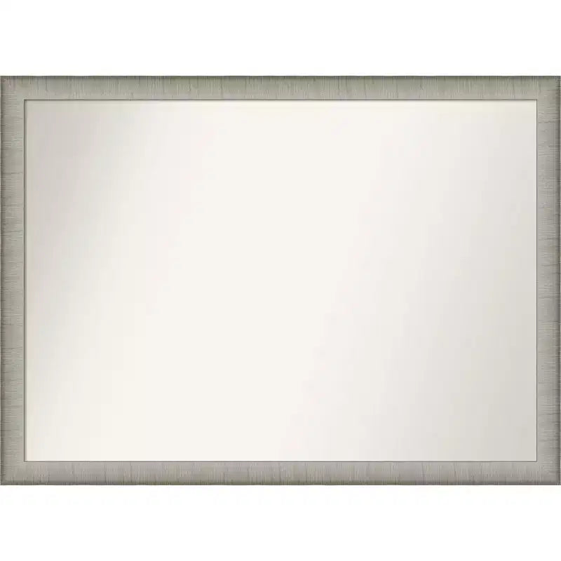 41"x30" Elegant Narrow Wall Mirror for Bathroom, Pewter Finish - Amanti Art: Includes Mounting Hardware