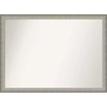 41"x30" Elegant Narrow Wall Mirror for Bathroom, Pewter Finish - Amanti Art: Includes Mounting Hardware