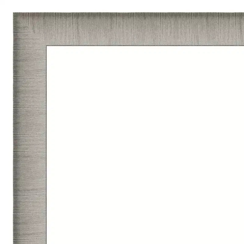Specchio da parete stretto ed elegante 41"x30" per bagno, finitura peltro - Amanti Art: Hardware di montaggio incluso