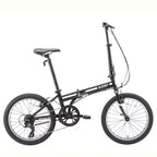 ZiZZO Ferro 7-Speed Steel 20" Folding Bike - Black