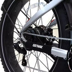 Bicicletta elettrica ibrida GOTRAX per adulti con pneumatici fat da 26" e telaio ribassato - Argento