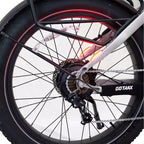 Bicicletta elettrica ibrida GOTRAX per adulti con pneumatici fat da 26" e telaio ribassato - Argento