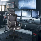 BestMassage Gaming Chair High-Back Office Chair with Lumbar Support Massage Function and PU Leather Rolling Swivel Chair for Adults and Teens