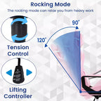 BestMassage Gaming Chair High-Back Office Chair with Lumbar Support Massage Function and PU Leather Rolling Swivel Chair for Adults and Teens