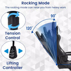 BestMassage Gaming Chair High-Back Office Chair with Lumbar Support Massage Function and PU Leather Rolling Swivel Chair for Adults and Teens