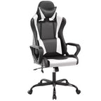 BestMassage Gaming Chair High-Back Office Chair with Lumbar Support Massage Function and PU Leather Rolling Swivel Chair for Adults and Teens