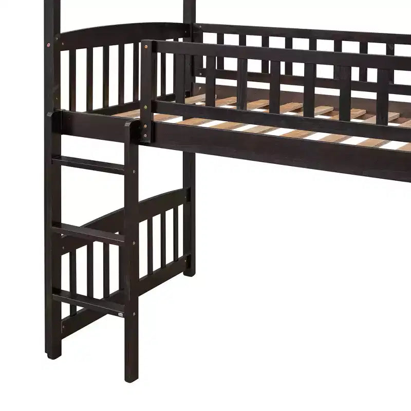 Letto a soppalco/a casetta Whisen 79.5L x 41.8W moderno, dimensione doppia, con scivolo