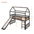 Letto a soppalco/a casetta Whisen 79.5L x 41.8W moderno, dimensione doppia, con scivolo
