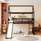 Letto a soppalco/a casetta Whisen 79.5L x 41.8W moderno, dimensione doppia, con scivolo