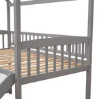 Letto a soppalco/a casetta Whisen 79.5L x 41.8W moderno, dimensione doppia, con scivolo