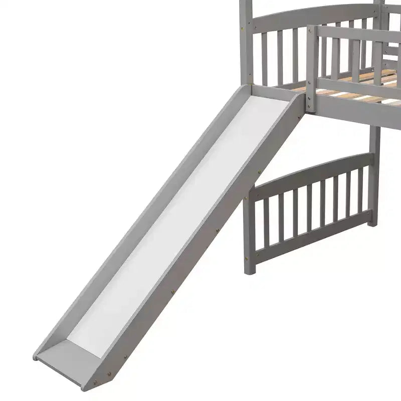 Letto a soppalco/a casetta Whisen 79.5L x 41.8W moderno, dimensione doppia, con scivolo