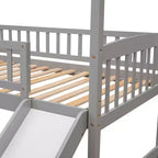 Letto a soppalco/a casetta Whisen 79.5L x 41.8W moderno, dimensione doppia, con scivolo