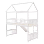 Letto a soppalco/a casetta Whisen 79.5L x 41.8W moderno, dimensione doppia, con scivolo