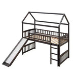 Letto a soppalco/a casetta Whisen 79.5L x 41.8W moderno, dimensione doppia, con scivolo