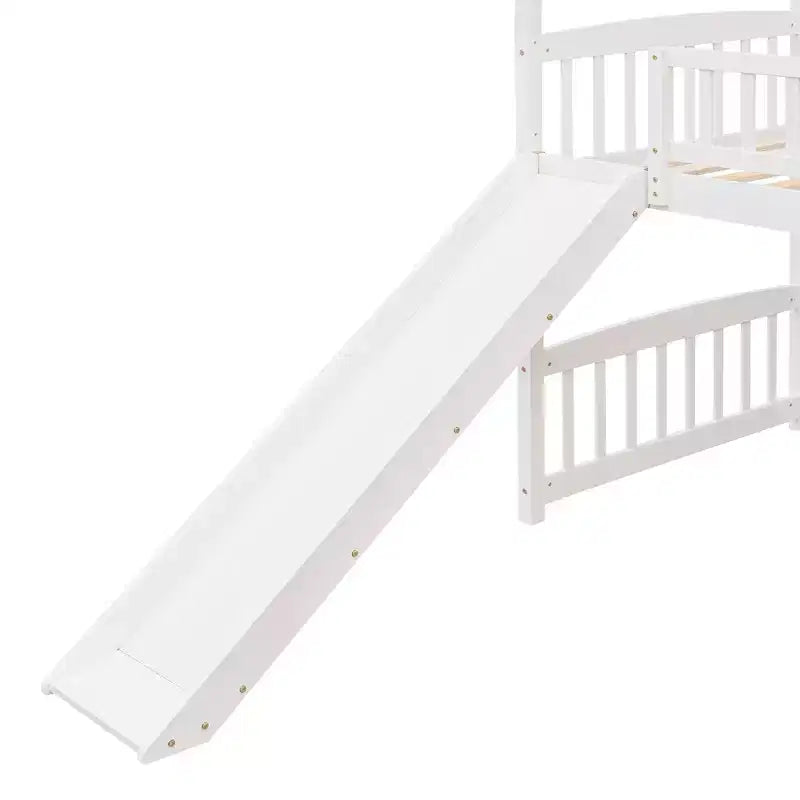 Letto a soppalco/a casetta Whisen 79.5L x 41.8W moderno, dimensione doppia, con scivolo