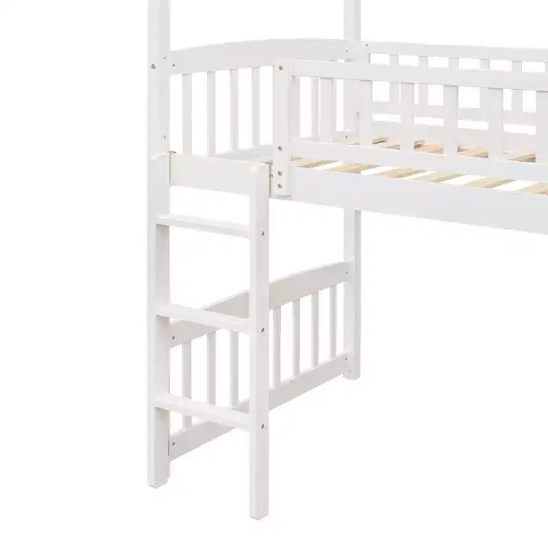 Letto a soppalco/a casetta Whisen 79.5L x 41.8W moderno, dimensione doppia, con scivolo