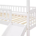 Letto a soppalco/a casetta Whisen 79.5L x 41.8W moderno, dimensione doppia, con scivolo
