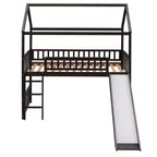 Letto a soppalco/a casetta Whisen 79.5L x 41.8W moderno, dimensione doppia, con scivolo