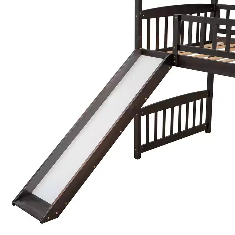 Letto a soppalco/a casetta Whisen 79.5L x 41.8W moderno, dimensione doppia, con scivolo