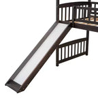 Letto a soppalco/a casetta Whisen 79.5L x 41.8W moderno, dimensione doppia, con scivolo