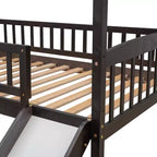 Letto a soppalco/a casetta Whisen 79.5L x 41.8W moderno, dimensione doppia, con scivolo
