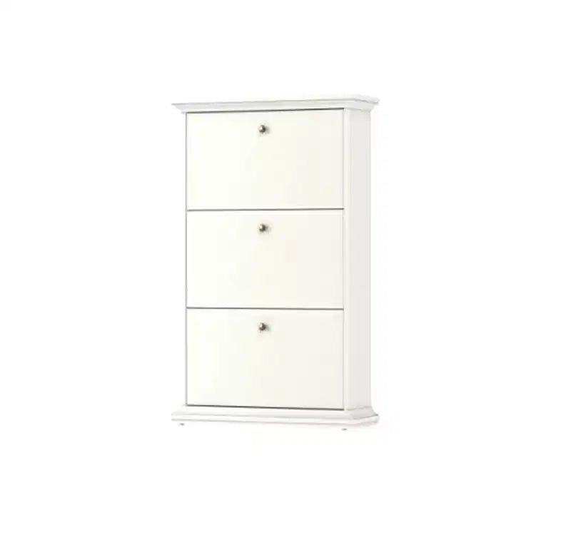 HomeStock 3 Drawer Shoe Cabinet, White