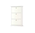 HomeStock 3 Drawer Shoe Cabinet, White