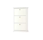 HomeStock 3 Drawer Shoe Cabinet, White