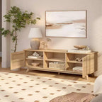 Plank+Beam 59 Mobile TV con 2 ante in legno massiccio, stile moderno di metà secolo