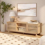 Plank+Beam 59 Mobile TV con 2 ante in legno massiccio, stile moderno di metà secolo