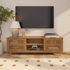 Plank+Beam 59 Mobile TV con 2 ante in legno massiccio, stile moderno di metà secolo