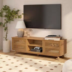 Plank+Beam 59 Mobile TV con 2 ante in legno massiccio, stile moderno di metà secolo