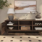 Plank+Beam 59 Mobile TV con 2 ante in legno massiccio, stile moderno di metà secolo