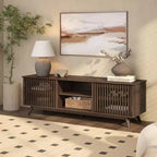 Plank+Beam 59 Mobile TV con 2 ante in legno massiccio, stile moderno di metà secolo