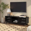 Plank+Beam 59 Mobile TV con 2 ante in legno massiccio, stile moderno di metà secolo