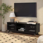 Plank+Beam 59 Mobile TV con 2 ante in legno massiccio, stile moderno di metà secolo
